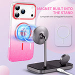 MagSafe Shockproof Transparent Case with Glitter Design for iPhone 17 Series