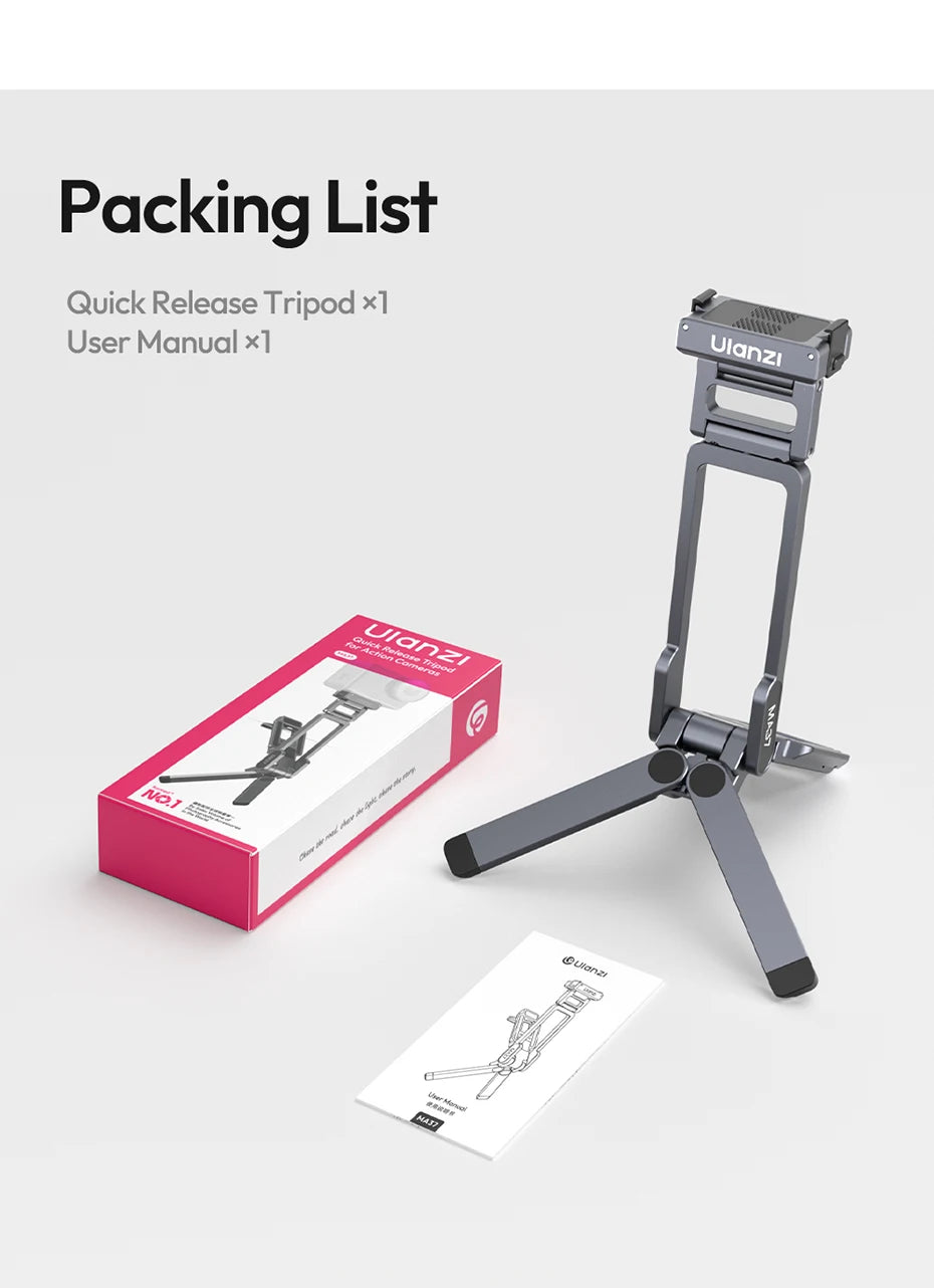 Ulanzi MA37 Quick Release Overhead Mini Tripod with 1/4 Inch Thread