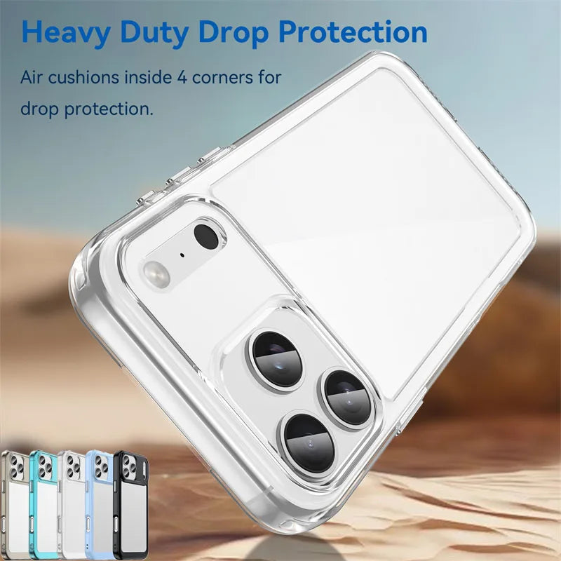 iPhone 17 Series Clear Luxury Silicone Bumper Shockproof Protective Case