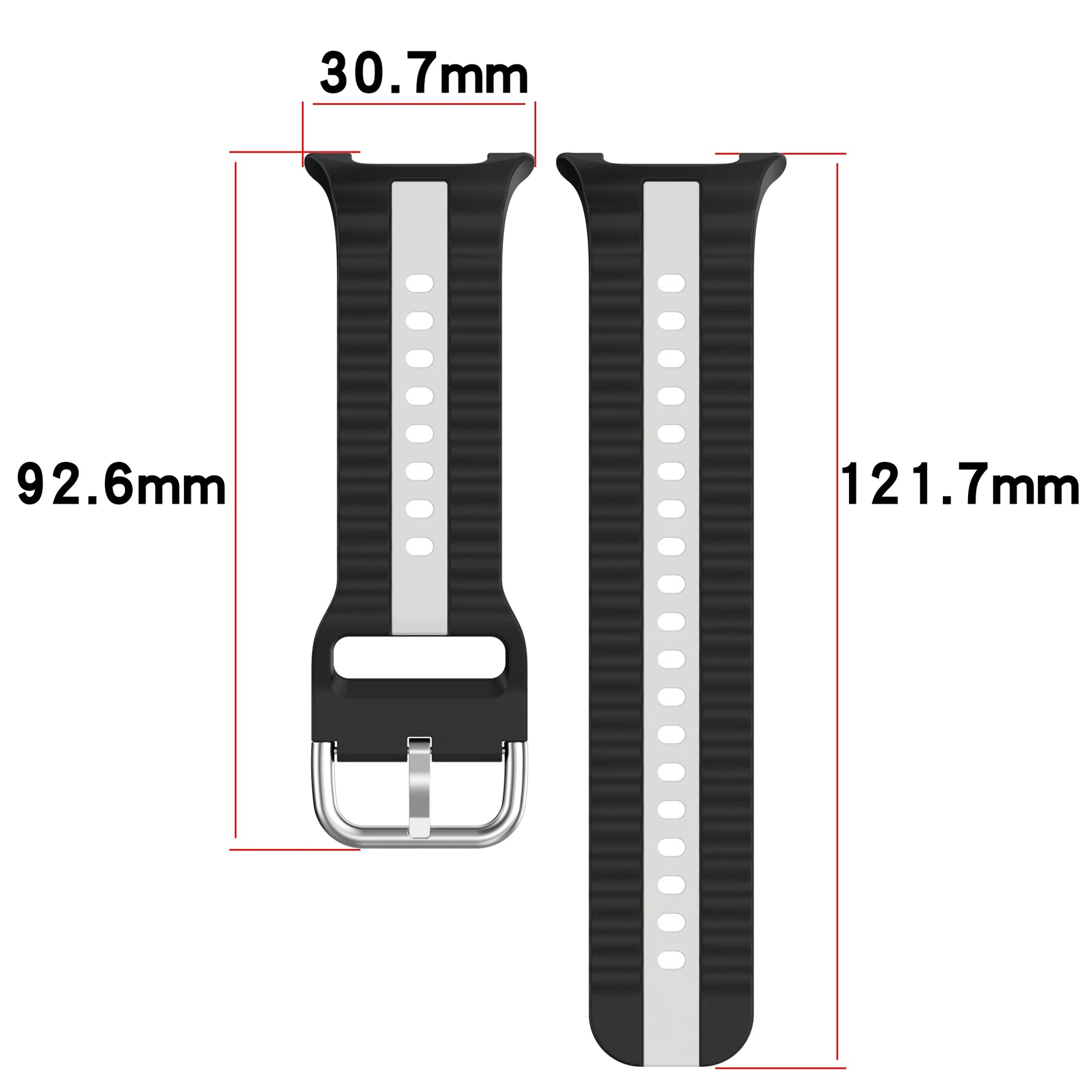 Dual-Color Silicone Strap for Samsung Galaxy Watch 8 / Galaxy Watch 8 Classic