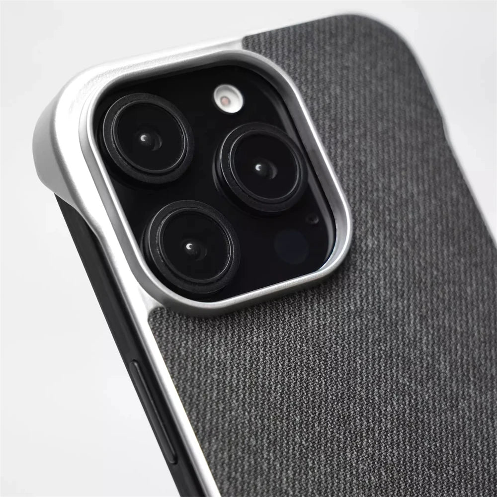 Cloth Texture Slim Case for iPhone 16 Series