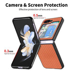 Carbon Fiber Texture Protective Phone Case for Samsung Galaxy Z Flip 5