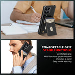 Luxury Leather Magnetic Case with Detachable Card Holder for Samsung Galaxy S24 Series