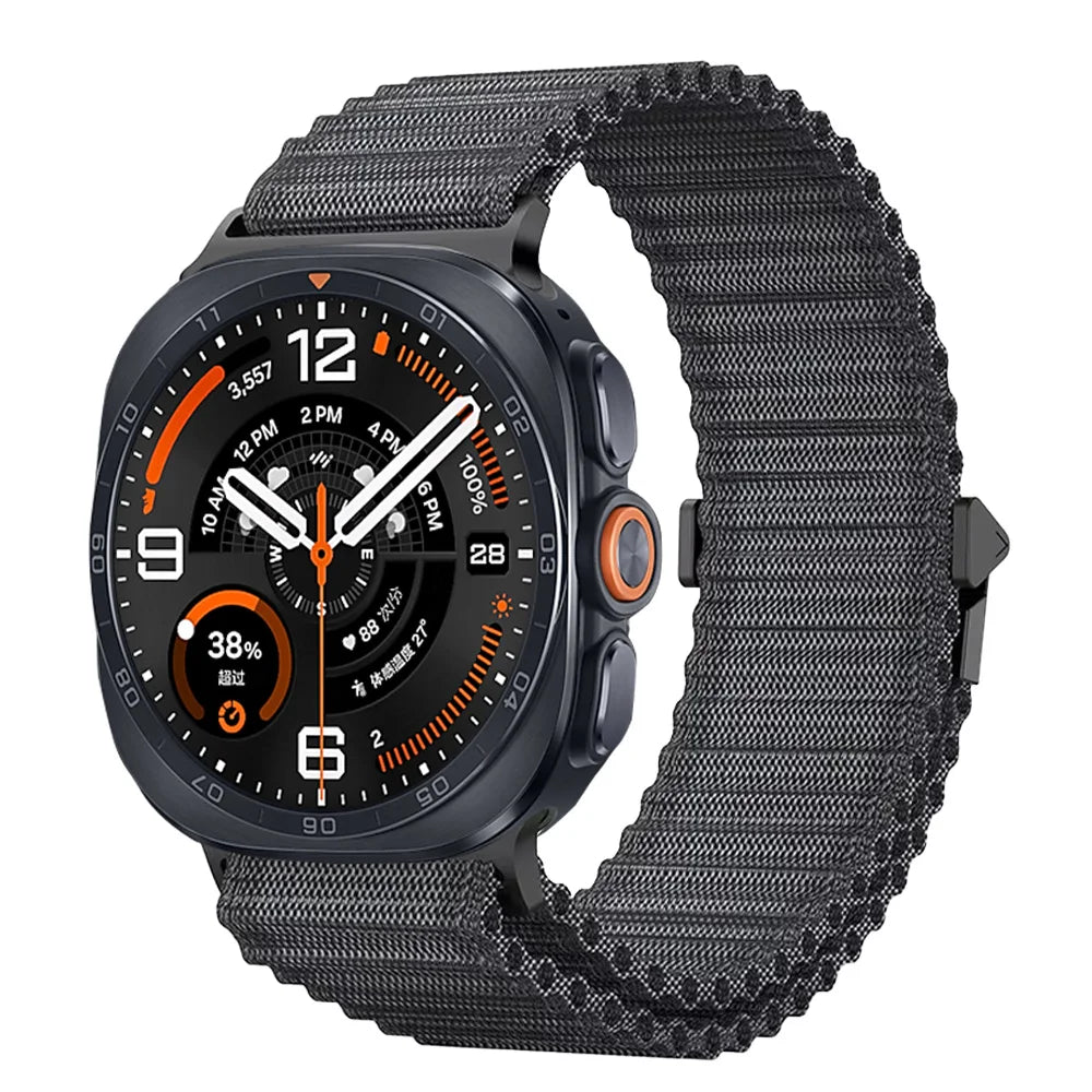 Woven Nylon Loop Strap with Quick-Release Pins for Samsung Galaxy Watch Ultra 2