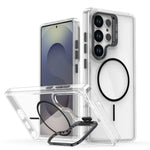 Samsung Galaxy S25 Series Magnetic Clear Case with Lens Stand
