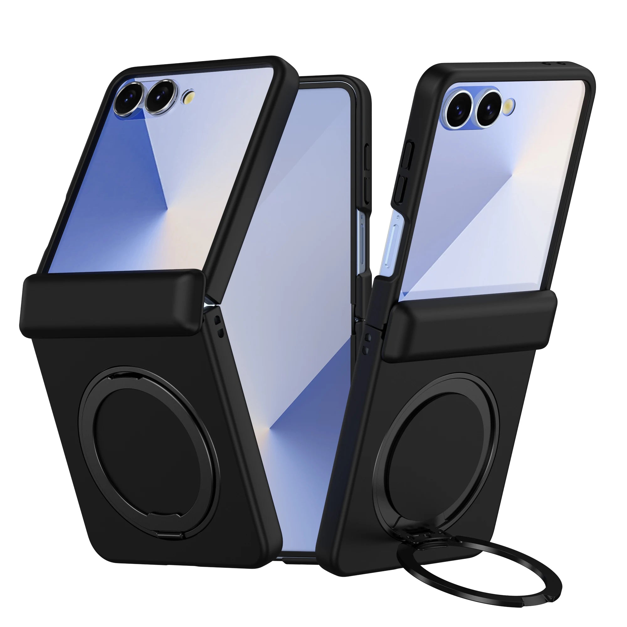 Skin Feel TPU Magnetic Case with 360° Rotating Bracket for Samsung Galaxy Z Flip 7
