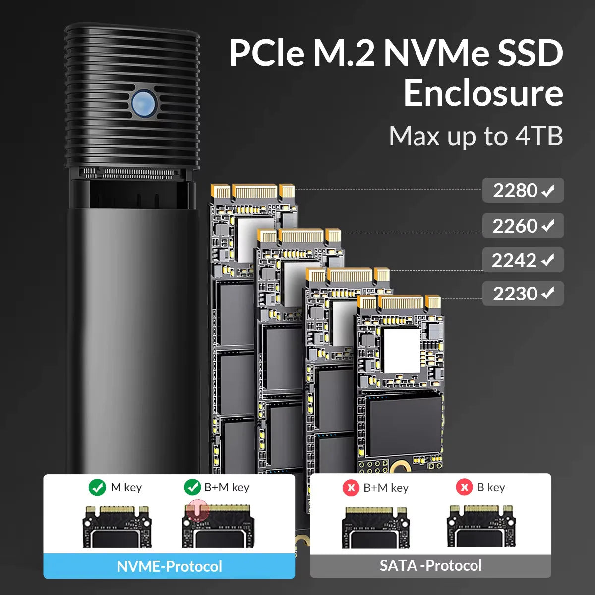 ORICO USB 3.1 Gen2 10Gbps M.2 SSD Enclosure