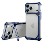 Metal Frameless Kickstand Case with 90° Adjustable Hidden Stand for iPhone 17 Series