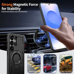 Samsung Galaxy S26 Series Military Drop-Proof Case with 360° Ring Stand