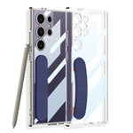 Shockproof Hard Back Case with Airbag Silicone Wrist Strap for Galaxy S24 Ultra