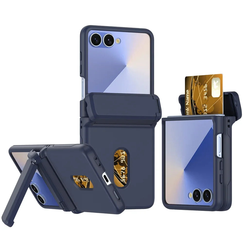 Slim Protective Case with Card Slot & Kickstand for Samsung Galaxy Z Flip 7