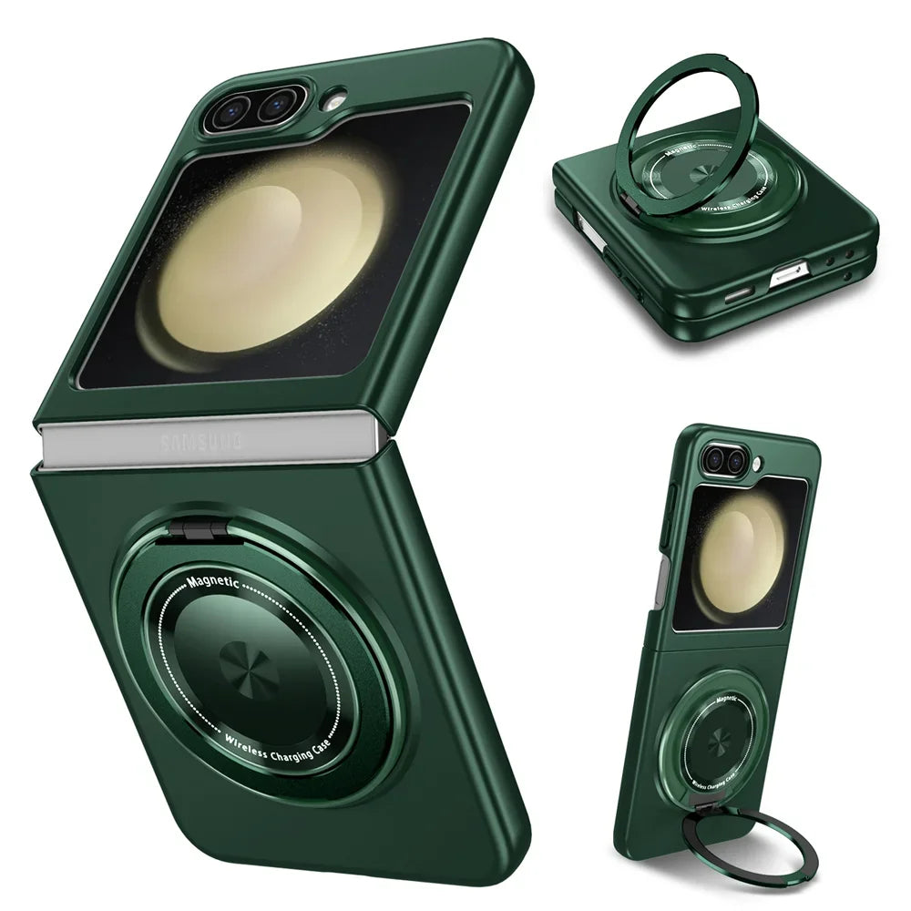 Samsung Galaxy Z Flip 6 Magnetic Case with 360° Rotating Stand