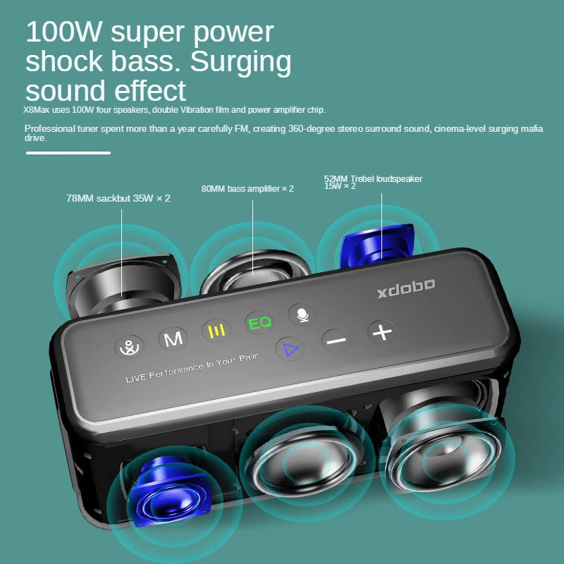 DOBO X8 Max 100W Portable Speaker