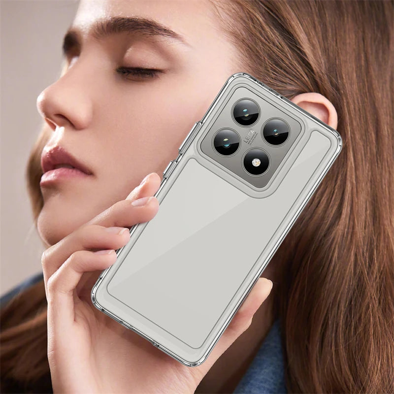 Premium Transparent PC and TPU Silicone Case for Xiaomi 14T Series