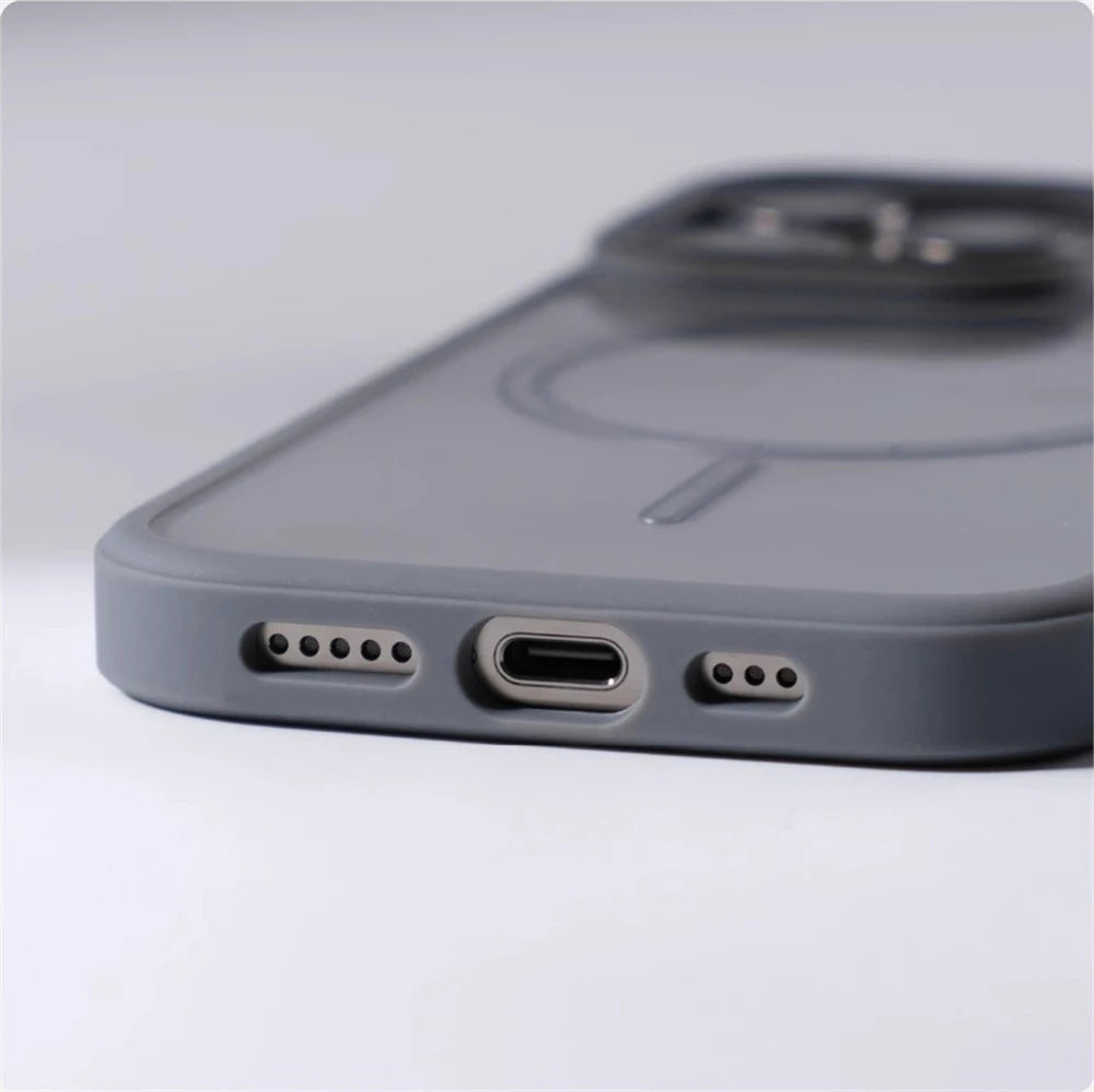 Anti-Slip Transparent Bumper MagSafe Case for iPhone 16 Series