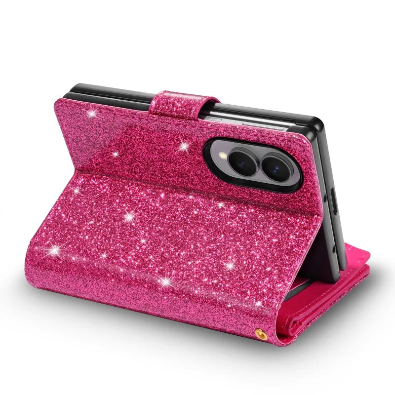 9-Card Zipper Wallet Case with Multi-Angle Kickstand for Samsung Galaxy Z Fold 8