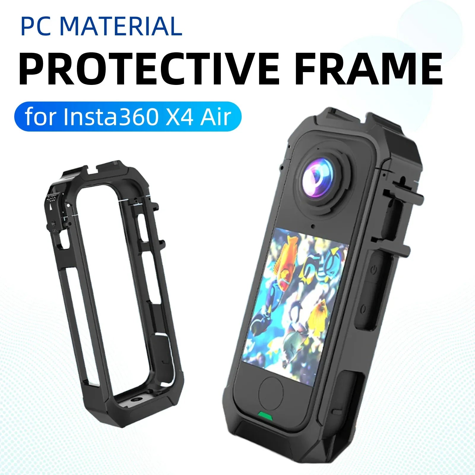 Protective PC Frame with Cold Shoe Mount for Insta360 X4 Air