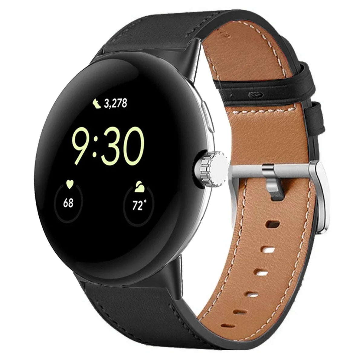 Premium Leather Replacement Strap for Google Pixel Watch 3