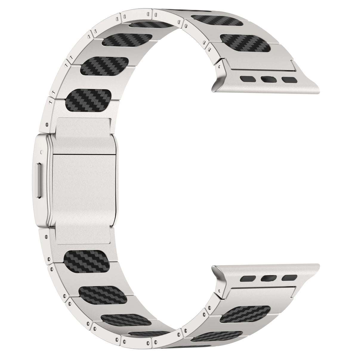 Metal and Silicone Hybrid Bracelet for Apple Watch