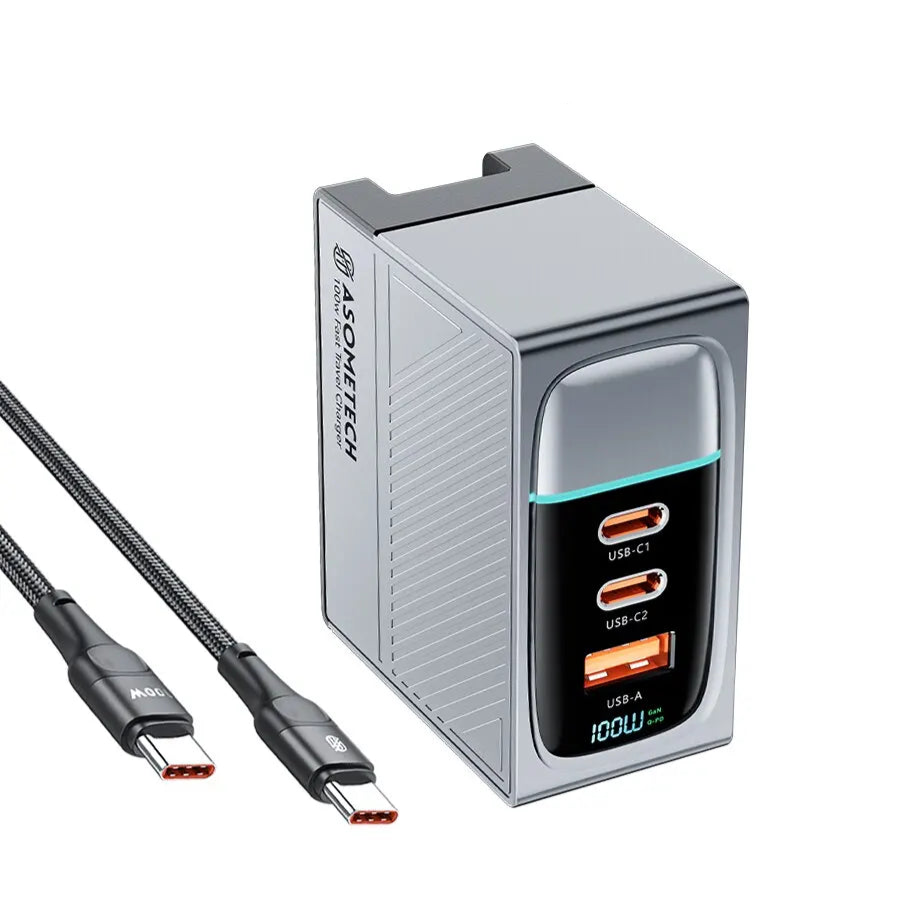 ASOMETECH 100W GaN USB-C Charger