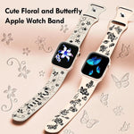 Fashion Engraved Silicone Bands for Apple Watch