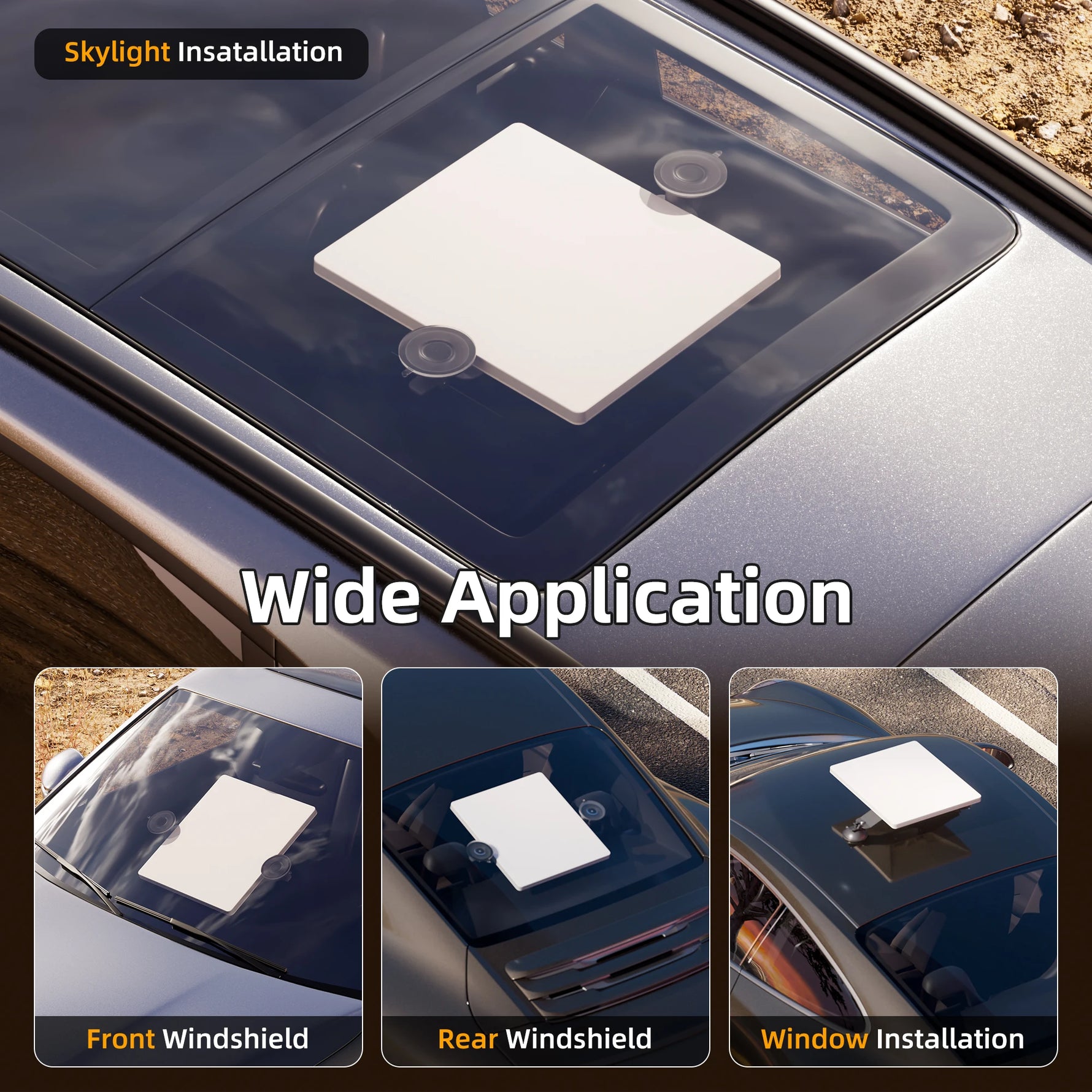 Universal Suction Cup Car Mount for Starlink Mini