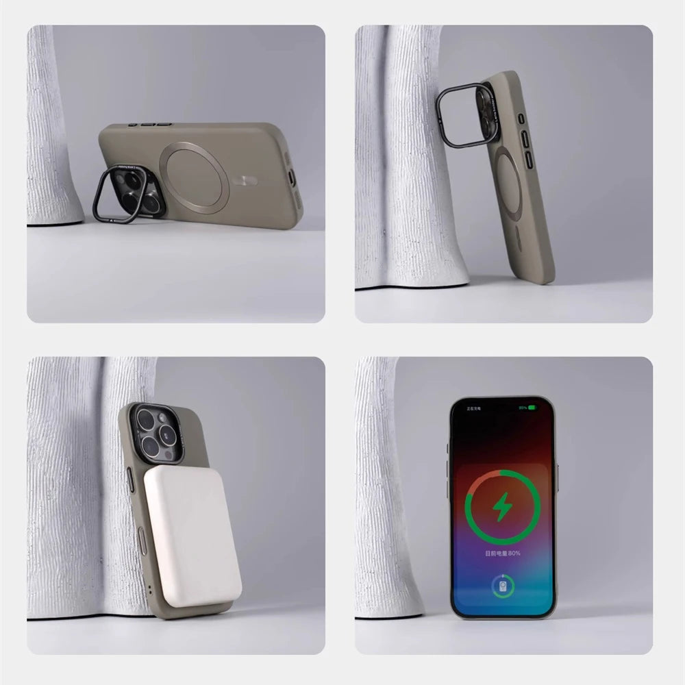 iPhone 16 Series Luxury Slim MagSafe Case with Alloy Lens Protector