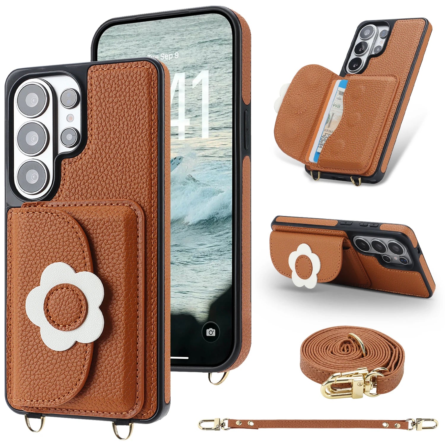 Crossbody Wallet Case with Card and Cash Slots for Samsung Galaxy S26 Series