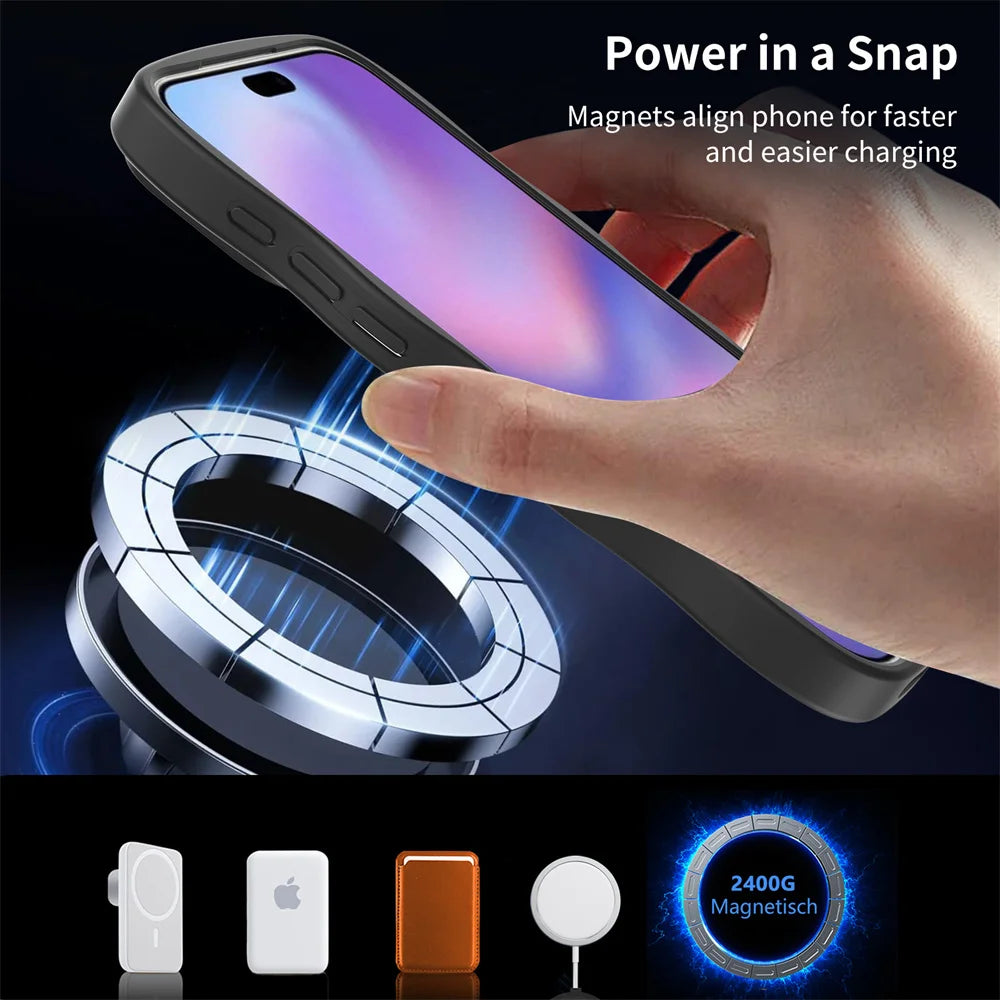 Stylish Curly Wave Matte MagSafe Case for iPhone 17 Series