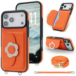 Crossbody Leather Wallet Case with Card Slots and Stand for iPhone 17 Series