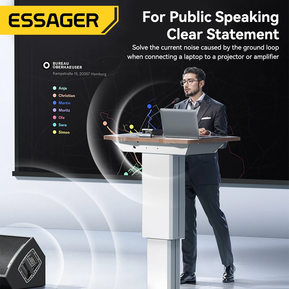 Essager 3.5mm Audio Ground Loop Noise Isolator