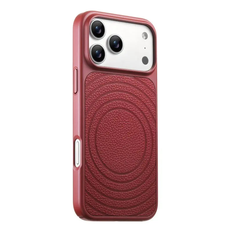 Luxury Wave Pattern MagSafe Leather Case for iPhone 17 Series