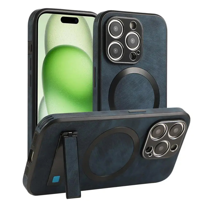 Matte PU Leather MagSafe Case for iPhone 15 Series