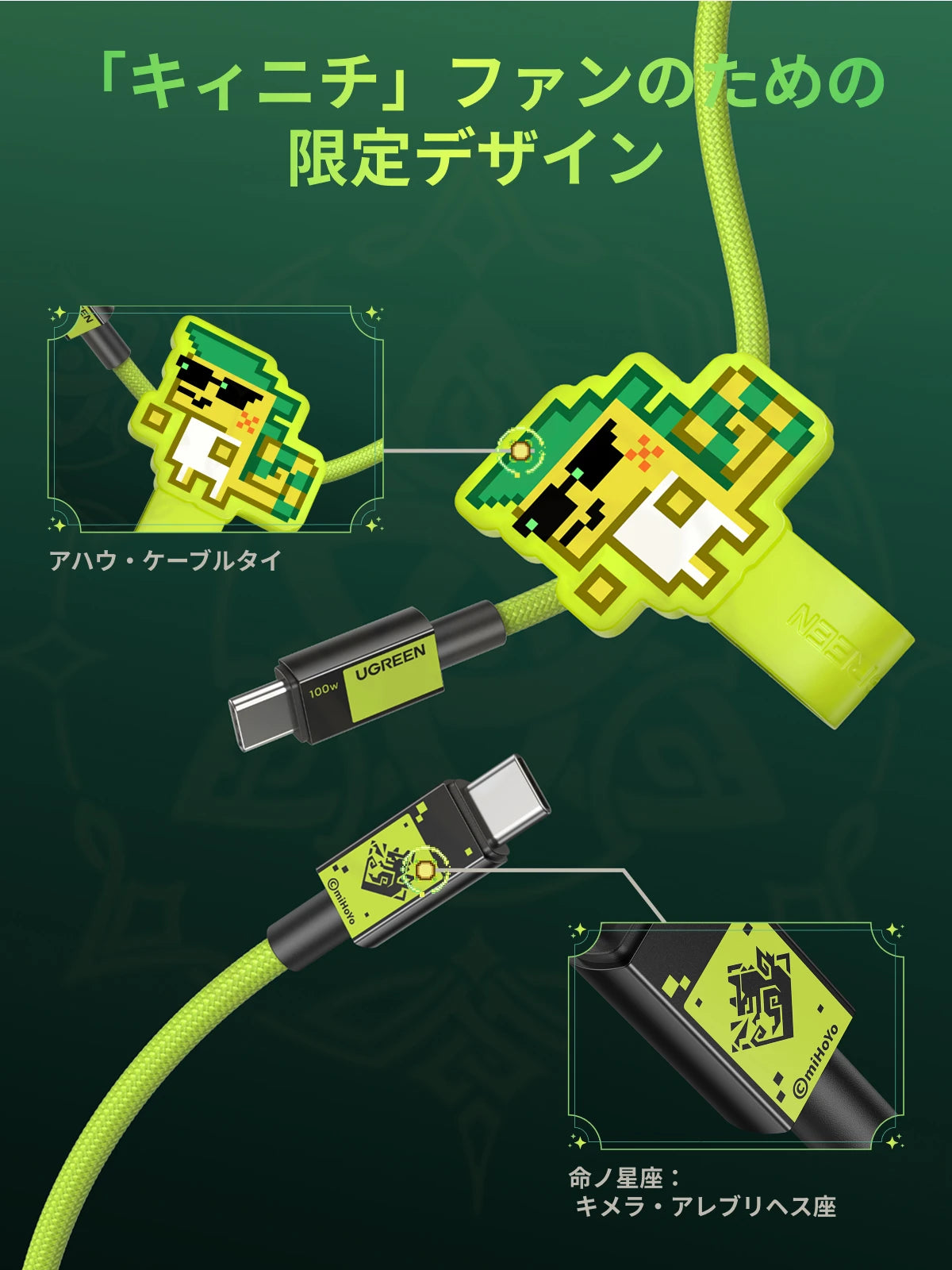 UGREEN Genshin Impact Edition 100W USB-C to USB-C PD Cable