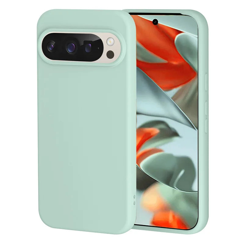 Solid Color Liquid Silicone Case for Google Pixel 9 Series