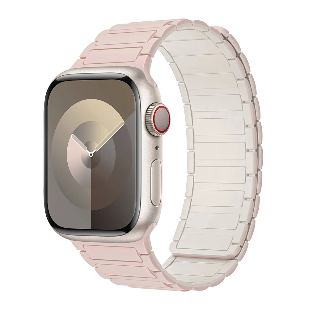 Silicone Replacement Strap with Magnetic Closure for Apple Watch