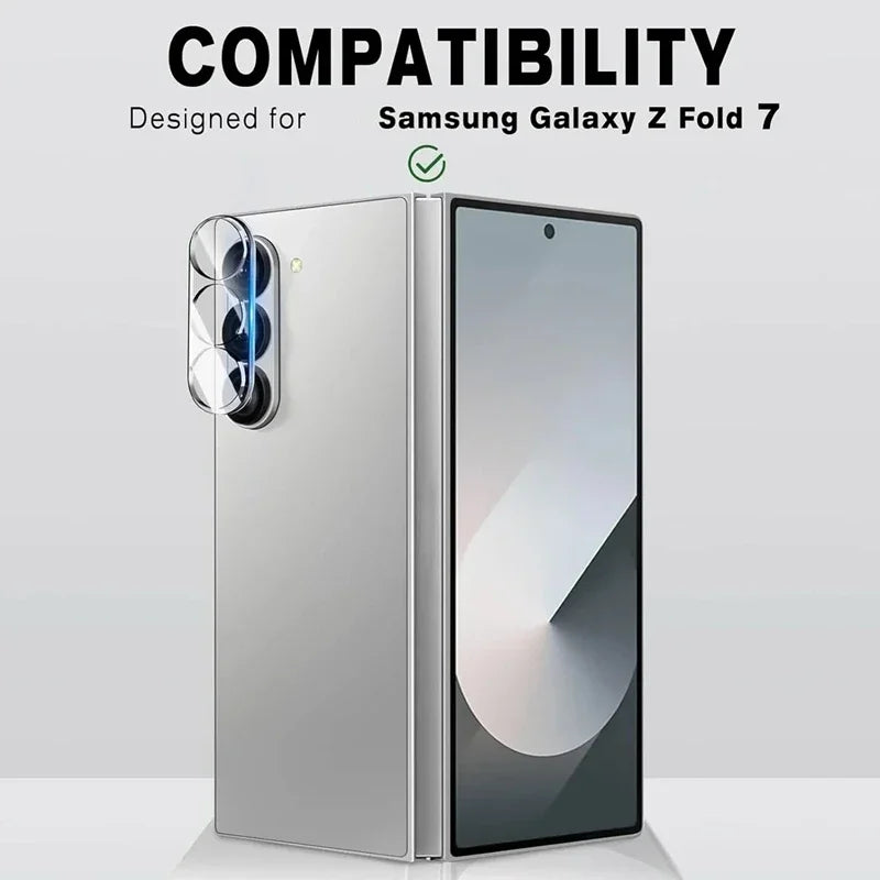 9H Hardness Tempered Glass Camera Lens Protector for Samsung Galaxy Z Fold 6