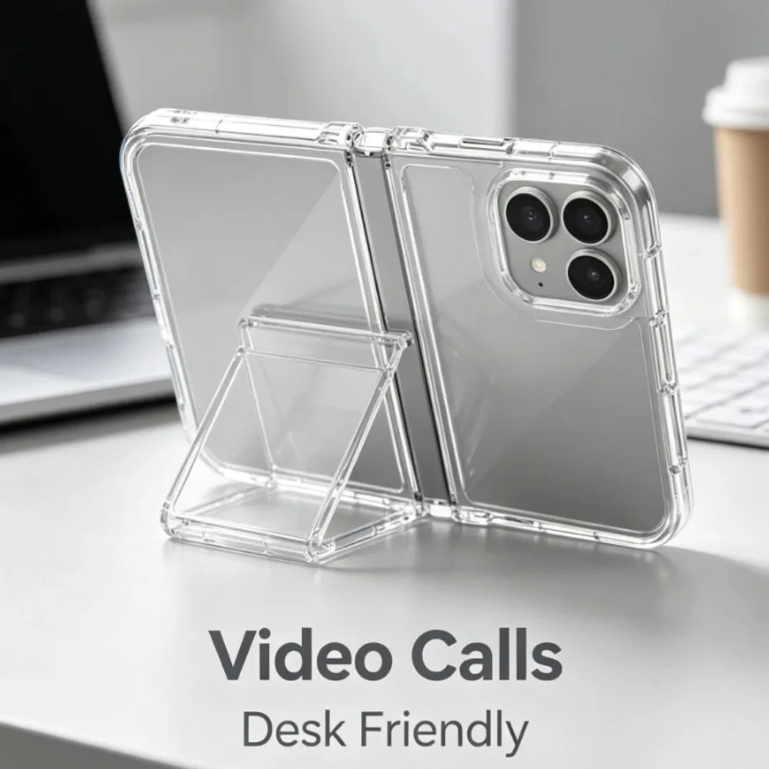 Airbag Hinge Protection Transparent Foldable Case for iPhone Duo