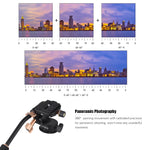 Andoer Q08S Aluminum Alloy 3-Way Damping Tripod Video Head with Pan Bar Handle