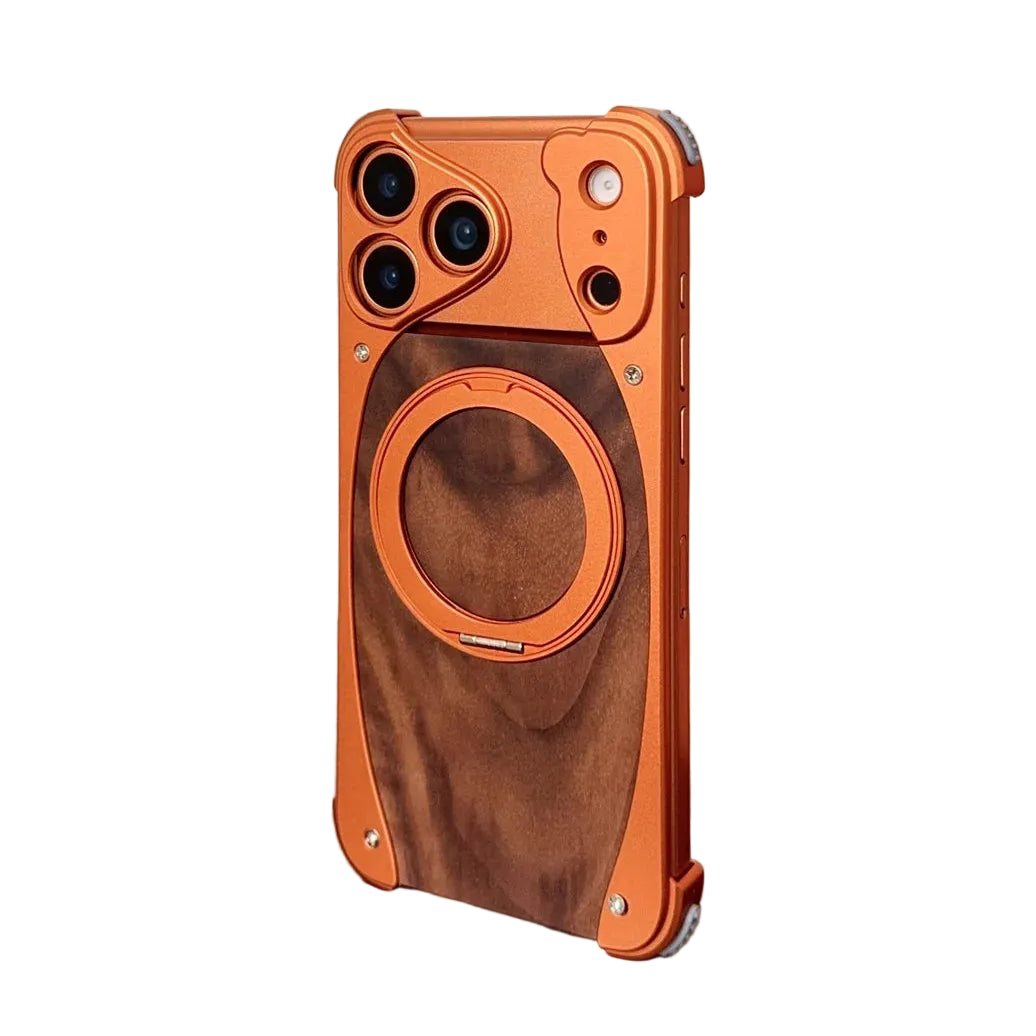 Walnut Wood & Aluminum MagSafe Case for iPhone 17 Pro / Pro Max