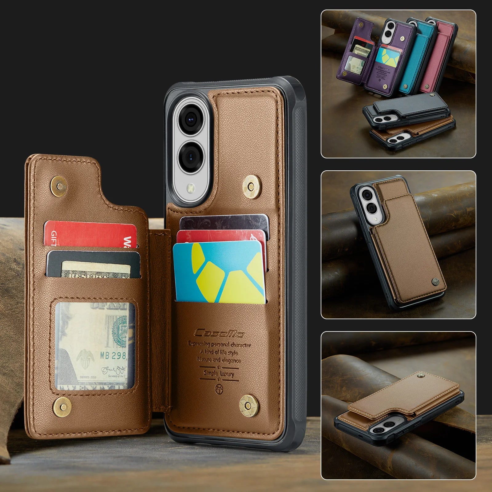 Samsung Galaxy S25 Edge Leather Wallet Case