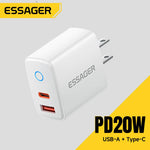 Essager 20W PD Fast Charging Dual Port Charger