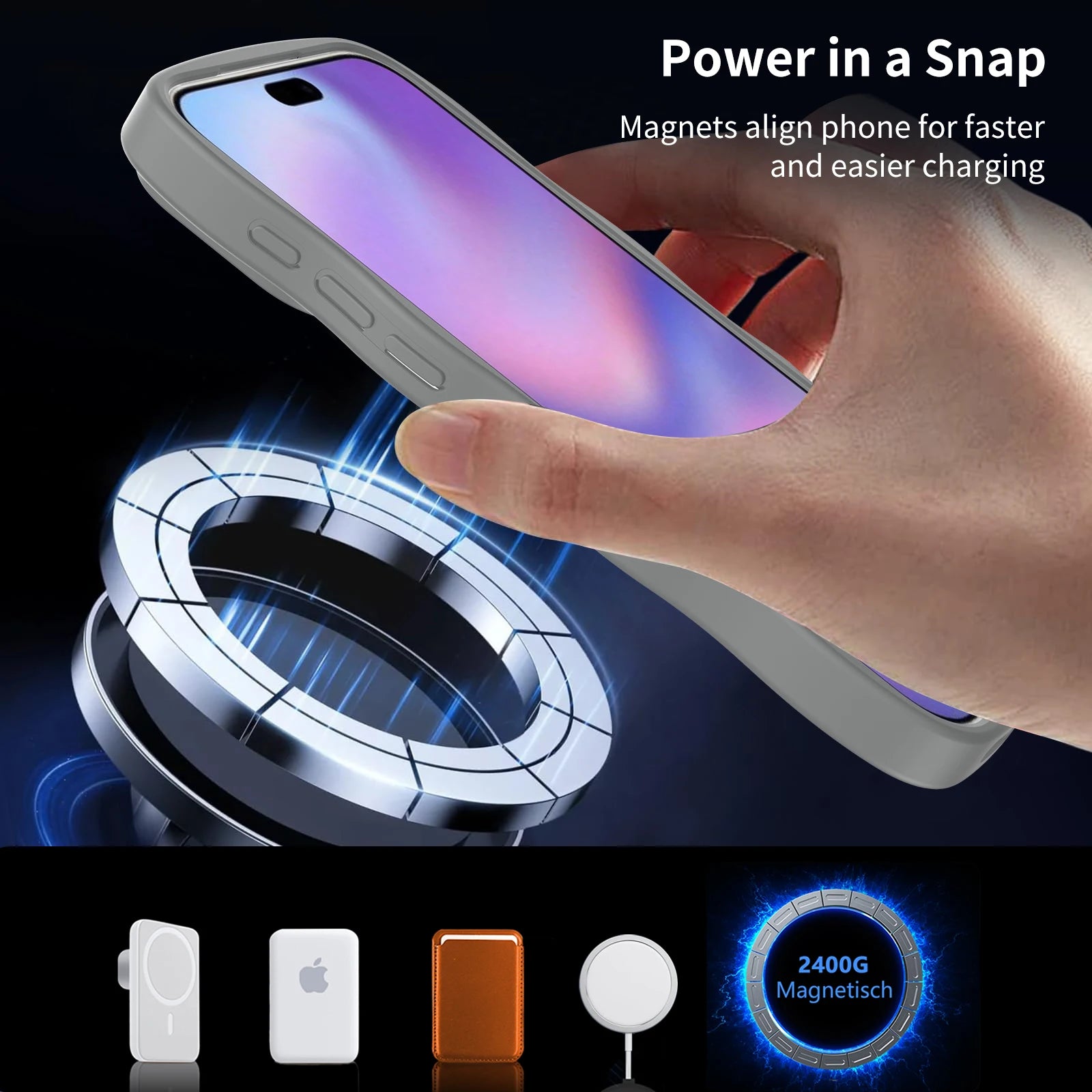 Luxury Curly Wavy Frame Matte MagSafe Case for iPhone 17 Series