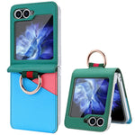 Fashionable Hit Color Leather Case for Samsung Galaxy Z Flip 5