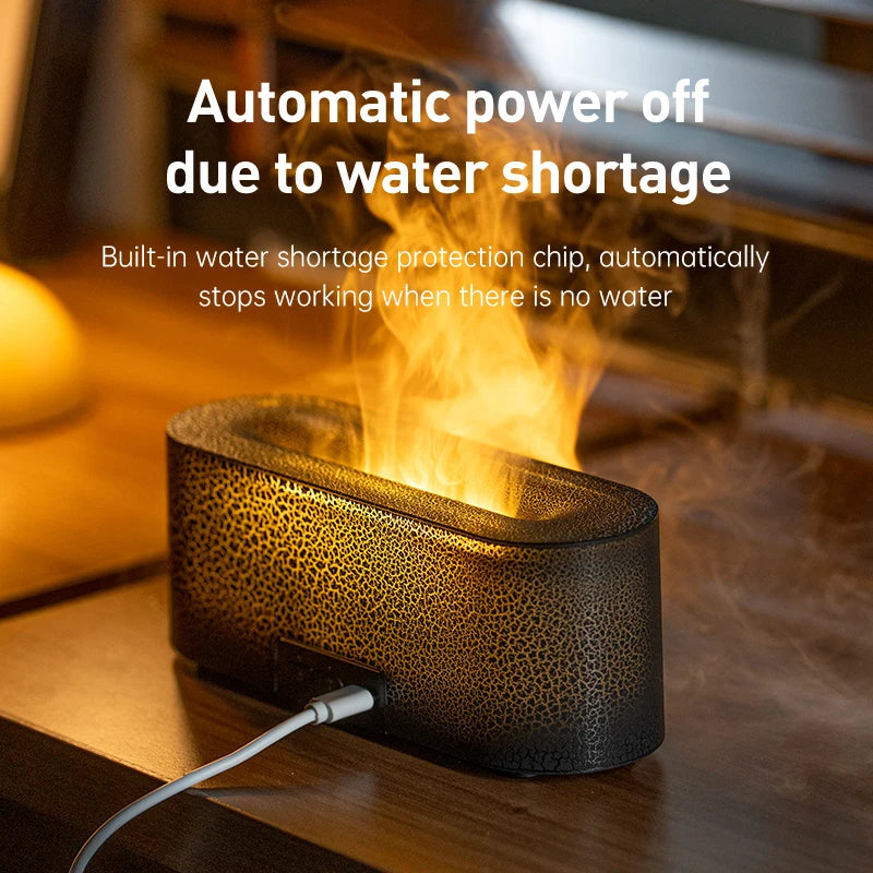 USB Desk Humidifier with 7-Color Flame Light
