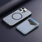 iPhone 15 Series Carbon Fiber MagSafe Case with Magnetic Wallet