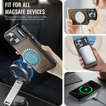 iPhone 17 Series Leather Case with Removable Card Holder