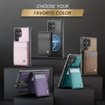 Samsung Galaxy S25 Series Detachable Wallet Case with RFID-Blocking Card Holder