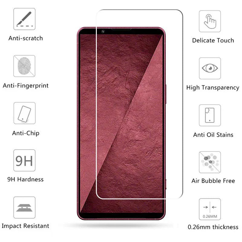 Bubble-Free 9H Tempered Glass Screen Protector for Sony Xperia 1 VIII