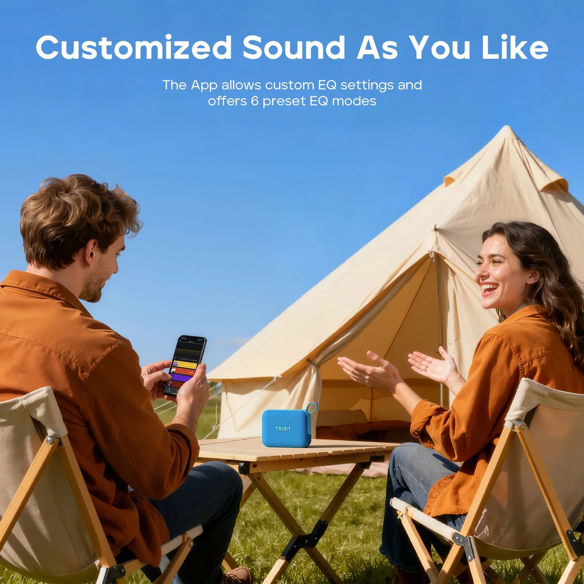 Tribit PocketGo IP68 Waterproof Speaker, 20-Hour Battery